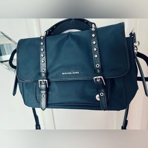 Michael Kors Navy Blue  & silver color women’s purse